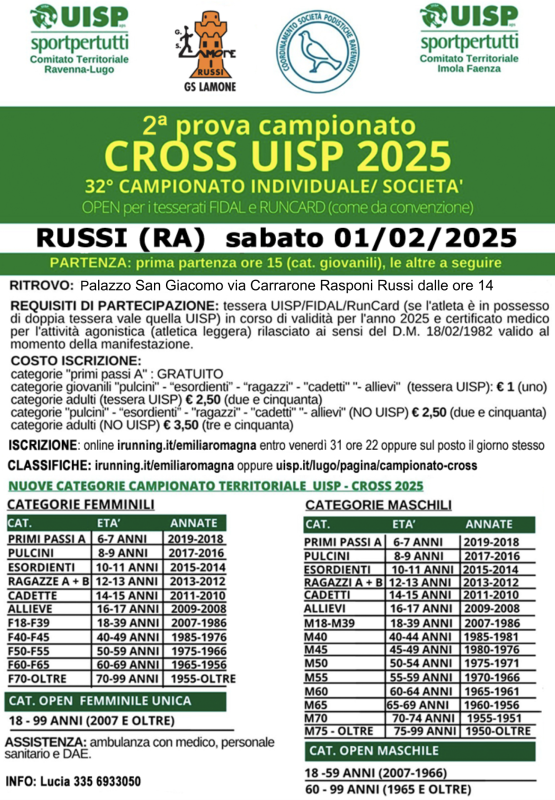 2° prova campionato Uisp 2025